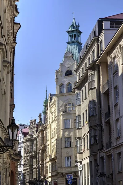 Antigua Calle Praga Retro Vintage Antiguo — Foto de Stock