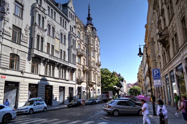 Antigua Calle Praga Retro Vintage Antiguo — Foto de Stock