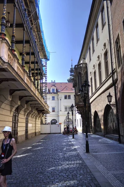 Alte Straße Prag Retro Vintage Antik — Stockfoto