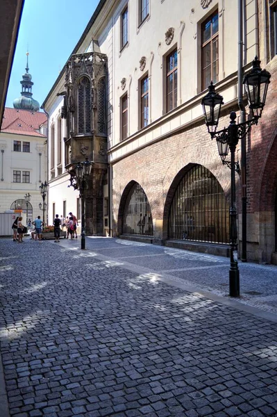 Prag Eski Bir Sokak Antika — Stok fotoğraf