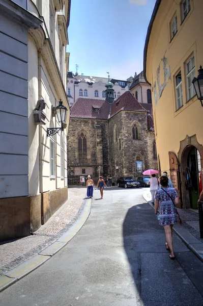 Alte Straße Prag Retro Vintage Antik — Stockfoto