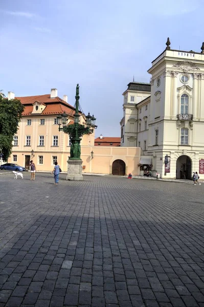 Strada Veche Din Praga Retro Vintage Antic — Fotografie, imagine de stoc