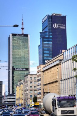 Varşova 'daki modern mimari ofis binaları