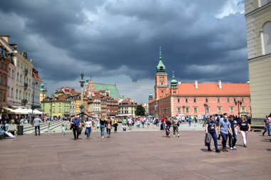 Varşova 'daki eski şehir manzarası, eski kasaba, Polonya