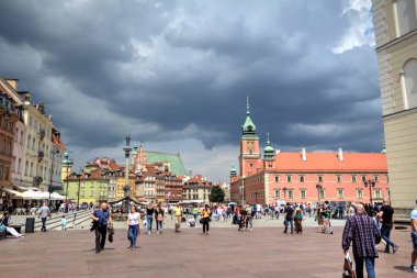 Varşova 'daki eski şehir manzarası, eski kasaba, Polonya