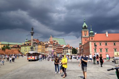 Varşova 'daki eski şehir manzarası, eski kasaba, Polonya
