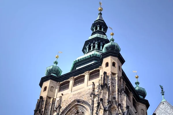 布拉格圣维图斯大教堂 复古古时代古董 — 图库照片