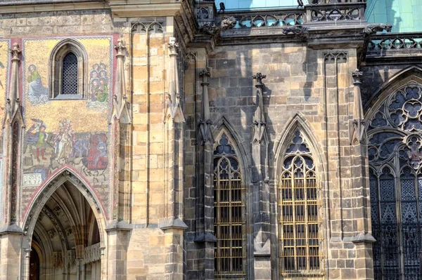 Prag Daki Vitus Katedrali Antika Antika — Stok fotoğraf