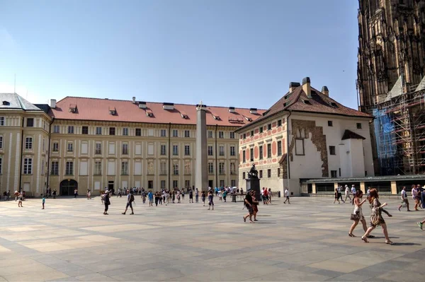 Katedra Wita Pradze Zabytkowy Retro Antyk — Zdjęcie stockowe