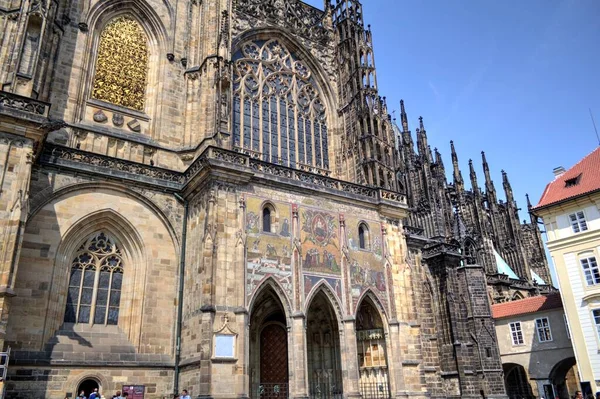 Cathédrale Saint Vitus Prague Vintage Rétro Antique — Photo