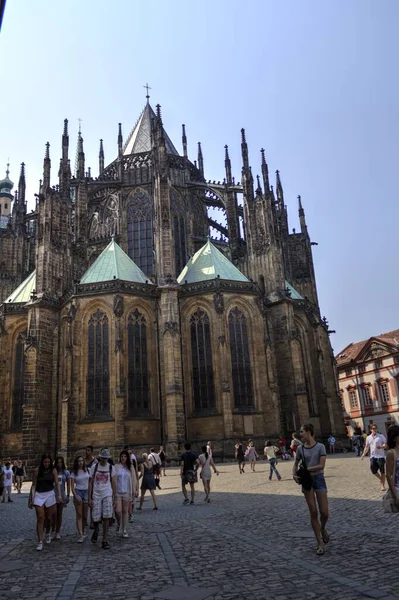 Cathédrale Saint Vitus Prague Vintage Rétro Antique — Photo