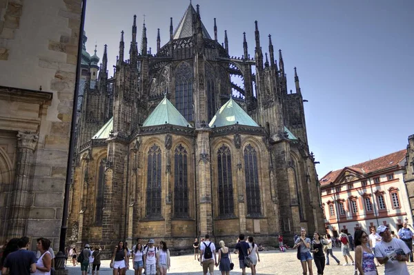 Cathédrale Saint Vitus Prague Vintage Rétro Antique — Photo