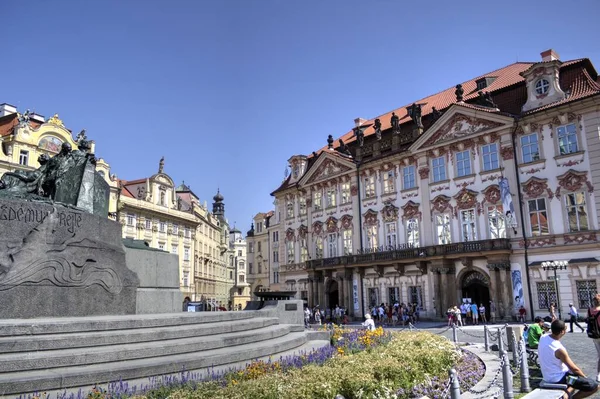 Torre Del Municipio Nella Piazza Della Città Vecchia Praga Repubblica — Foto Stock