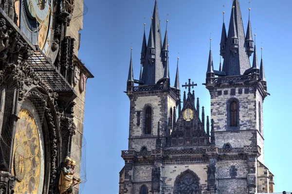 Tower City Hall Old Town Square Prague Czech Republic Europe — Stock Photo, Image