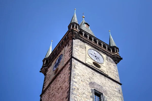 Torre Del Ayuntamiento Plaza Ciudad Vieja Praga República Checa Europa — Foto de Stock