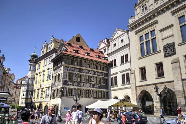 Tower City Hall Old Town Square Prague Czech Republic Europe — Stock Photo, Image