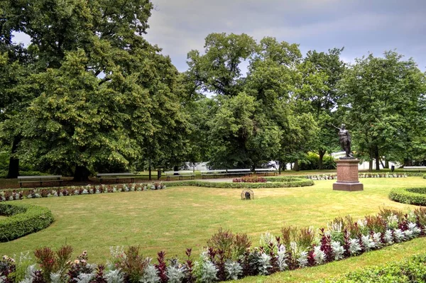 Monumento Frederic Chopin Varsavia Parco Lazienki Polonia — Foto Stock