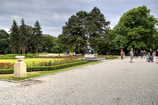 Monumento Frederic Chopin Varsavia Parco Lazienki Polonia — Foto Stock