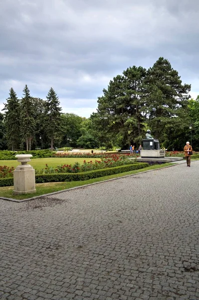 Frederic Chopin Denkmal Warschau Lazienki Park Polen — Stockfoto