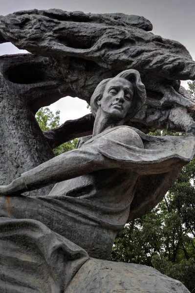Frederic Chopin Monument Warszawa Lazienki Park Polen — Stockfoto