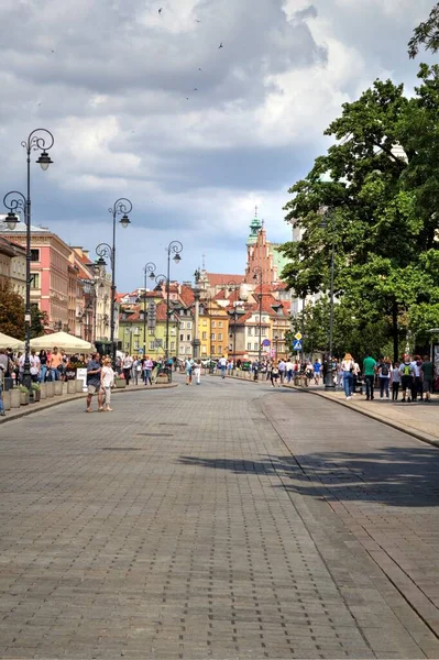 Utsikt Över Den Gamla Staden Warszawa Gamla Stan Polen — Stockfoto