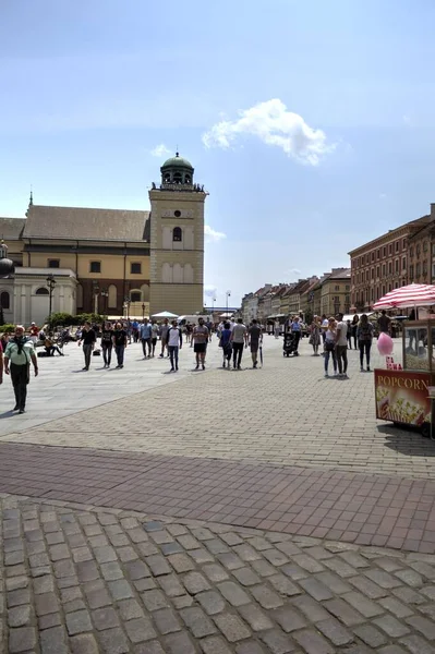 Άποψη Της Παλιάς Πόλης Στη Βαρσοβία Παλιά Πόλη Πολωνία — Φωτογραφία Αρχείου