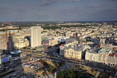 Warszawa gökdelenleri hava manzarası, Polonya