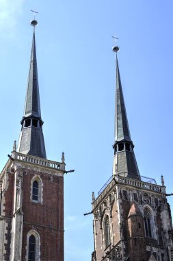 Polonya, Wroclaw, Ostrow Tumski Katedrali 'ndeki eski şehir manzaralı