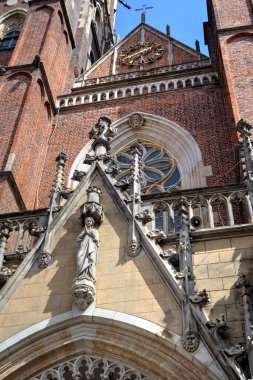 Polonya, Wroclaw, Ostrow Tumski Katedrali 'ndeki eski şehir manzaralı