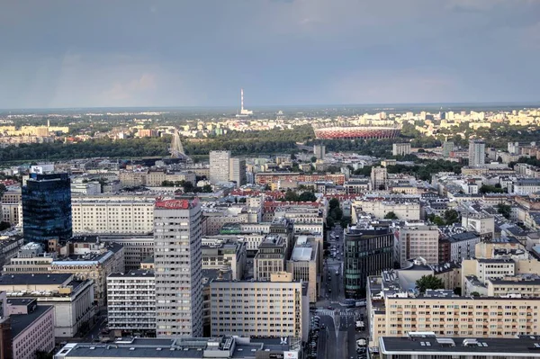 Warszawa Skyscrapers Aerial View Poland — Stock Photo, Image