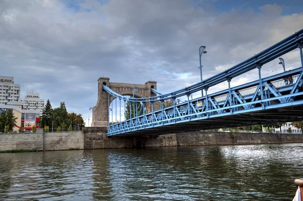 Grunwald Bridge Vratislavi Polsko Retro Starožitnost — Stock fotografie