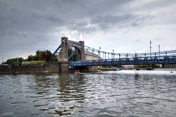 Grunwald Bridge Vratislavi Polsko Retro Starožitnost — Stock fotografie
