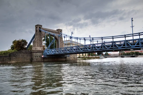 Мост Грюнвальд Вроцлаве Польша — стоковое фото
