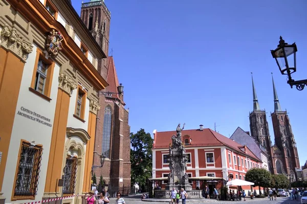 Market Square Town Hall Wroclaw Poland Early Morning Colorful Cities — Stock Photo, Image