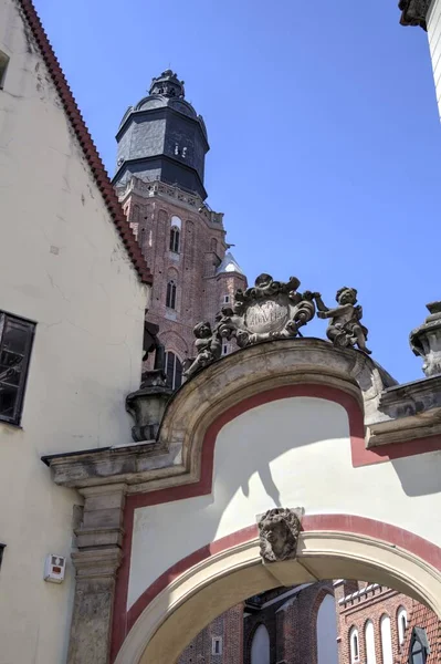 Marktplatz Mit Rathaus Wroclaw Polen Frühen Morgen Buntes Stadtkonzept — Stockfoto