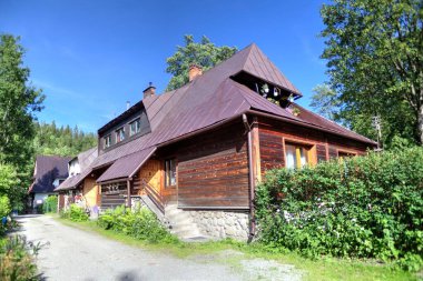 Zakopane 'e hoş geldiniz, eski bina mimarisi.
