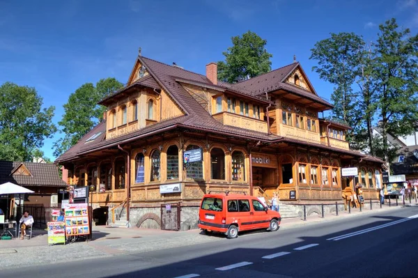 Witamy Zakopanem Starej Architekturze Budynku — Zdjęcie stockowe