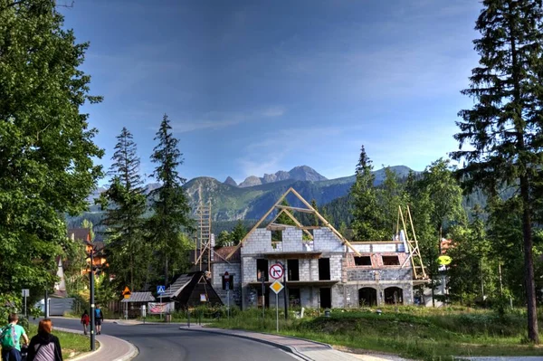 Willkommen Zakopane Alte Bauarchitektur — Stockfoto