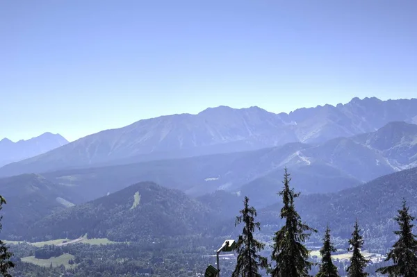 Krajobraz Gór Pobliżu Szlaku Gubałówce Polskie Tatry — Zdjęcie stockowe