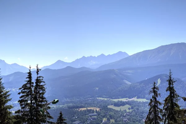 Krajobraz Gór Pobliżu Szlaku Gubałówce Polskie Tatry — Zdjęcie stockowe