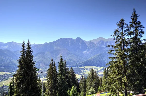 Paisagem Montanhas Perto Trilha Gubalowka Montanhas Tatra Polacas — Fotografia de Stock