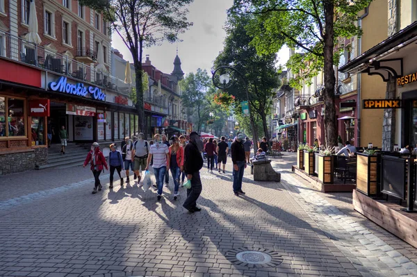 Krupowki Caddesi Zakopane Polonya — Stok fotoğraf