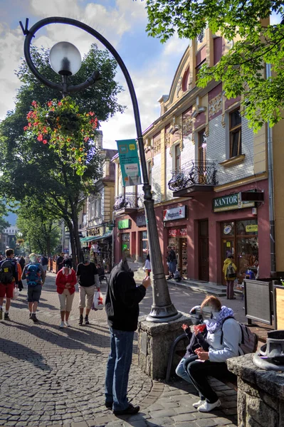 Krupowki Caddesi Zakopane Polonya — Stok fotoğraf