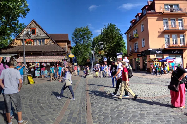 Krupowki Caddesi Zakopane Polonya — Stok fotoğraf