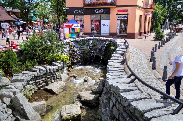 Krupowki Caddesi Zakopane Polonya — Stok fotoğraf