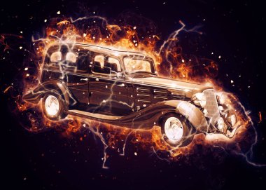 Eski klasik araba antika