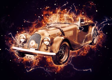 Eski klasik araba antika