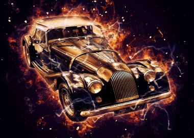 Eski klasik araba antika