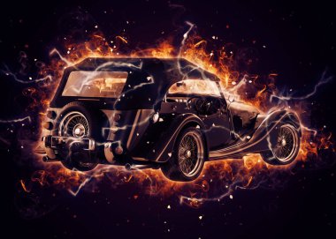 Eski klasik araba antika