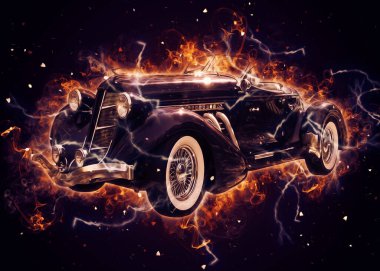 Eski klasik araba antika